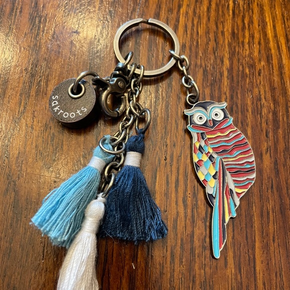 Sakroots euc backpack with matching pouch and owl tassel keychain main image 4